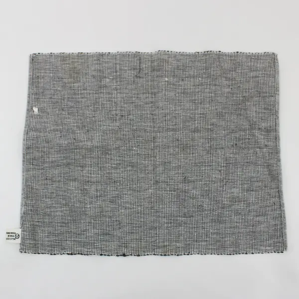 Crate & Barrel Handwoven Cotton Placemats Charcoal Gray Set of 2