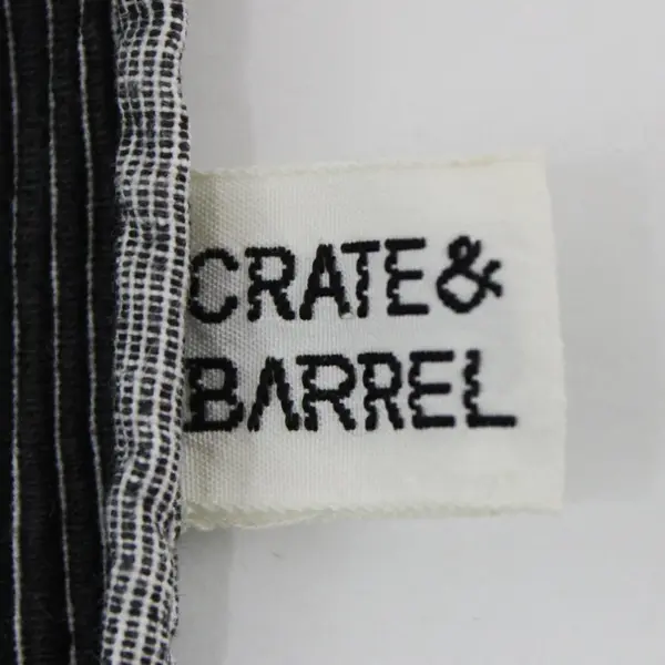 Crate & Barrel Handwoven Cotton Placemats Charcoal Gray Set of 2