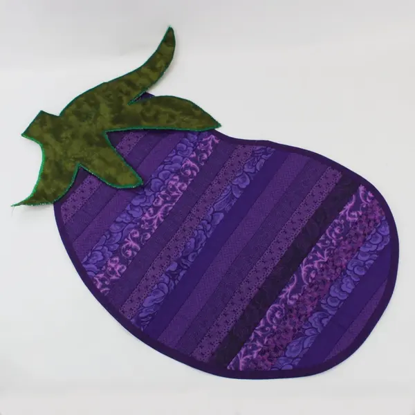 Handmade Patchwork Eggplant Placemat 24 x 14 Inch