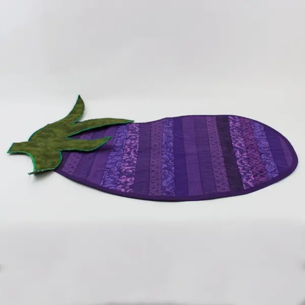 Handmade Patchwork Eggplant Placemat 24 x 14 Inch