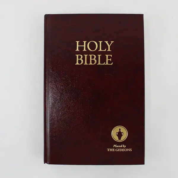 Lot of 2 The Gideons Holy Bible Hardcover Burgundy Gold Lettering