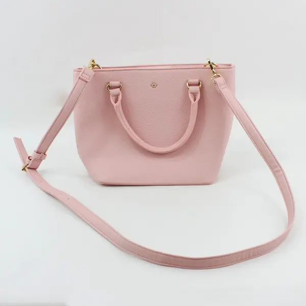 Nanette Lepore Light Pink Faux Leather Crossbody Purse Handbag