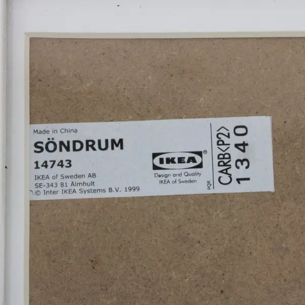 IKEA SÖNDRUM 14743 White Wood Tabletop Picture Frame 4x6 Photo