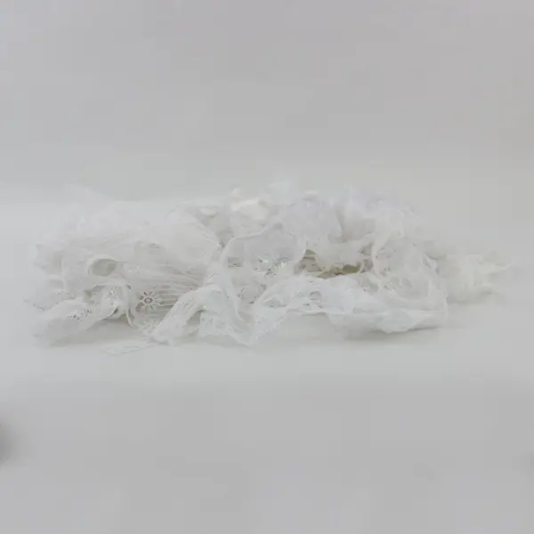 Lot of 17 White Lace Trim Scraps DIY/Sewing/Craft Embellishments 