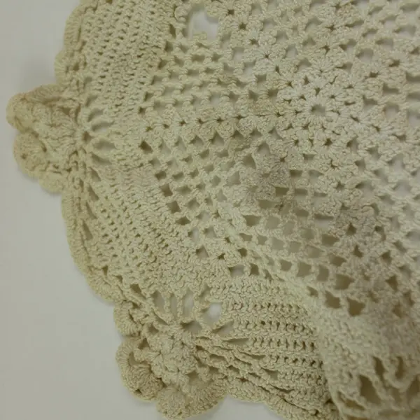 Lot of 3 Handmade Crochet Lace Table Doilies White/Off White