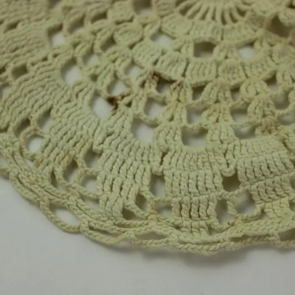 Lot of 3 Handmade Crochet Lace Table Doilies White/Off White