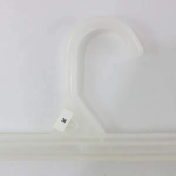 Lot of 6 Plastic Clasp Clothes Hangers, 11.8 Inch
