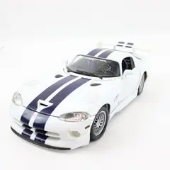 Maisto Dodge Viper GTS 1:18 Diecast Model Car White Blue Stripes