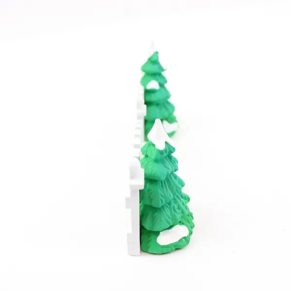 Dept 56 Snow Village Picket Fence Lot of 4, 1 Tree-Lined, 3 Plain