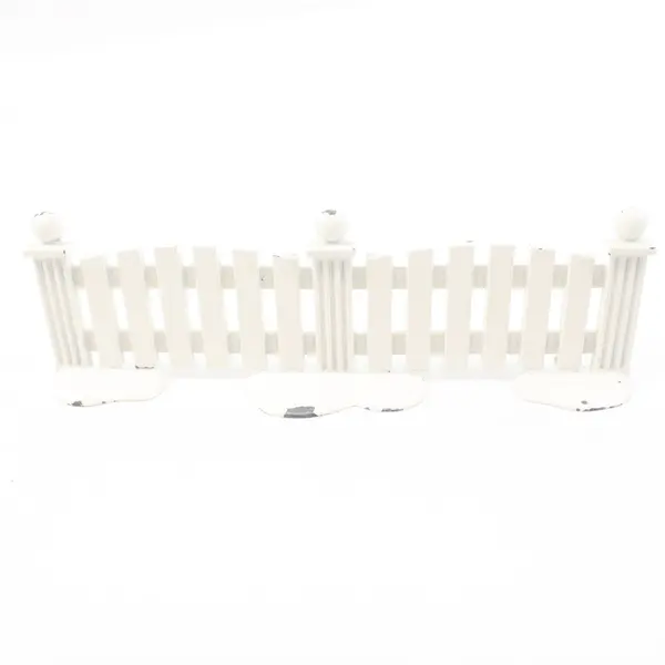 Dept 56 Snow Village Picket Fence Lot of 4, 1 Tree-Lined, 3 Plain