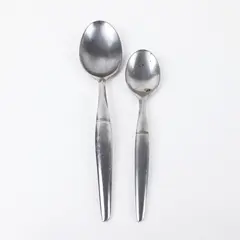 Amere Stainless Steel Spoon Pair Japan Marked Polished Flatware