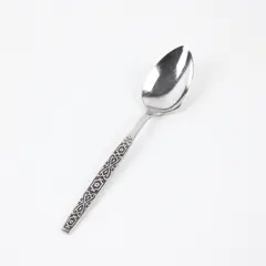Oneida Deluxe Stainless Teaspoon 6in Ornate Decorative Handle