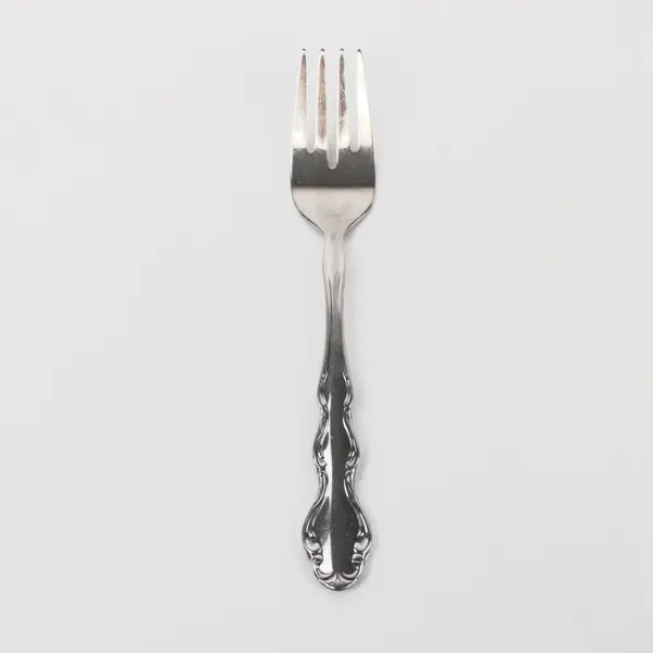 Reed & Barton Stainless Steel Table Fork Ornate Decorative Handle