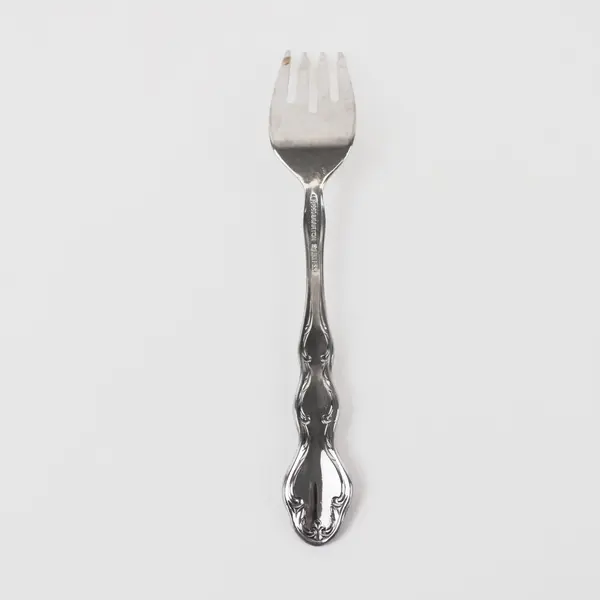 Reed & Barton Stainless Steel Table Fork Ornate Decorative Handle