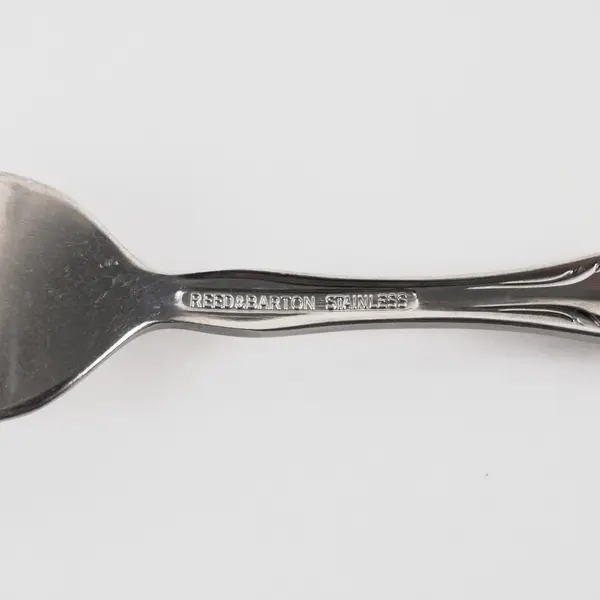 Reed & Barton Stainless Steel Table Fork Ornate Decorative Handle