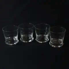Set of 4 Double Old Fashioned Whiskey Glasses Heavy Base