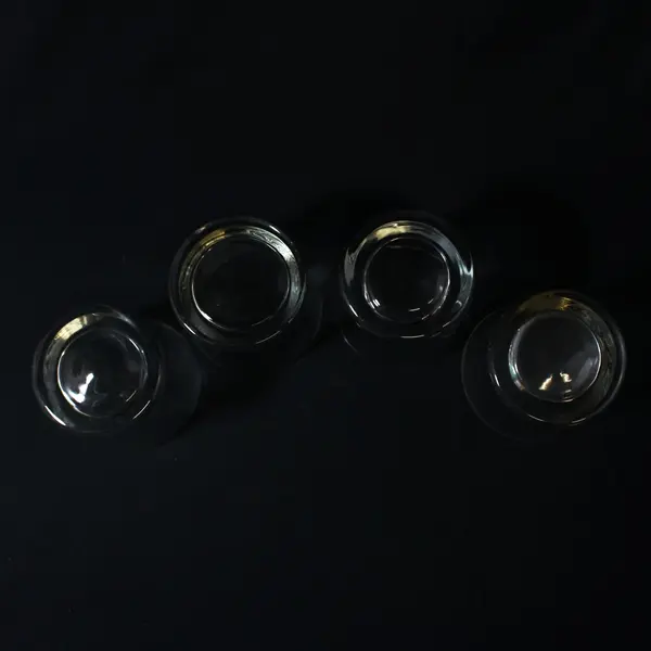 Set of 4 Double Old Fashioned Whiskey Glasses Heavy Base