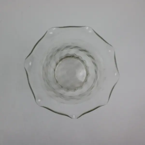 Etched Floral Vine Glass Vase 8 Inch Decorative