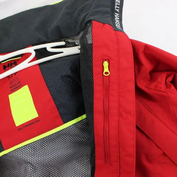 Helly Hansen Men's Small Red Zip-Up Visibility Jacket Pre-Owned