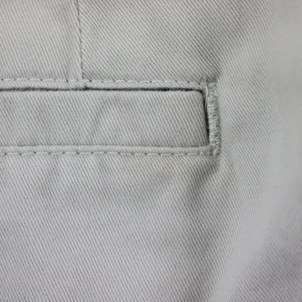 Lands' End Women's Chino Shorts Beige Petite 8P Zip Fly Pockets