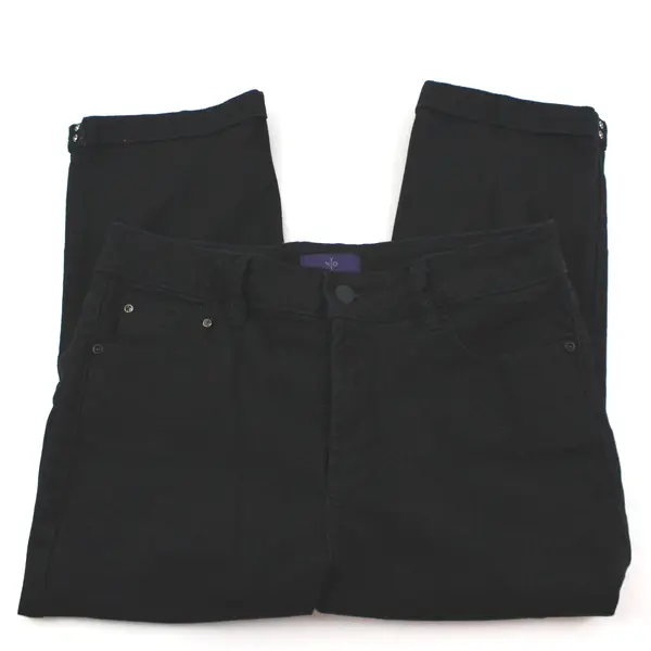 NYDJ Lift Tuck Technology Black Capri Pants Women's Size 6P