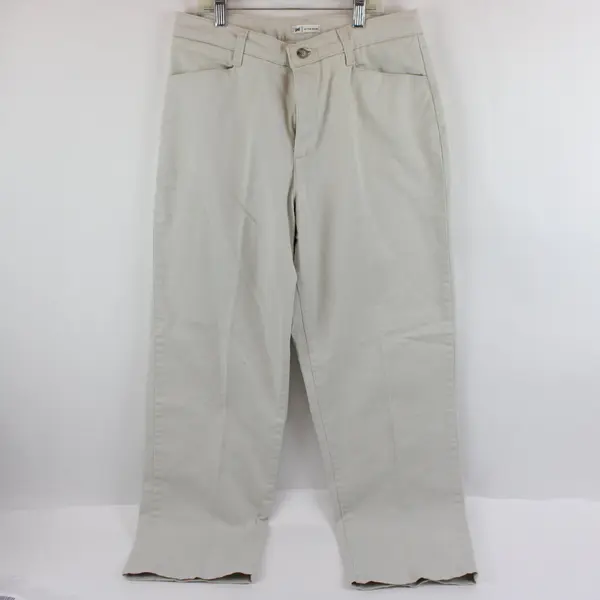 Lee Women's Petite Tan Straight Leg Pants Size 10 At Waist