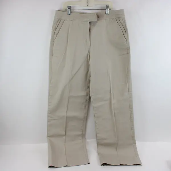 Norm Thompson Women's Tan Straight Leg Pants Size 10P Business Casual