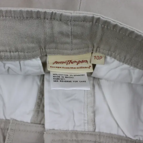 Norm Thompson Women's Tan Straight Leg Pants Size 10P Business Casual