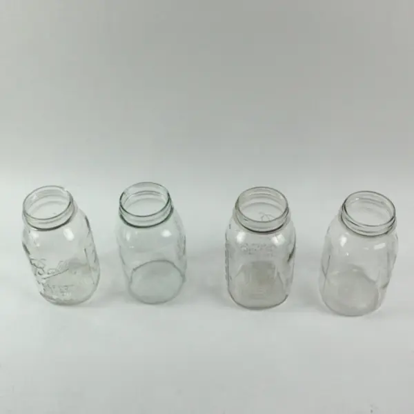 Lot of 3 Ball and 1 Mason Star Narrow Mouth Quart Canning Jars