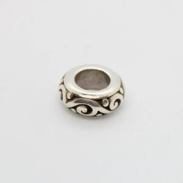 Brighton Silver-Tone Scroll Design Charm Bead