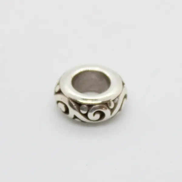 Brighton Silver-Tone Scroll Design Charm Bead