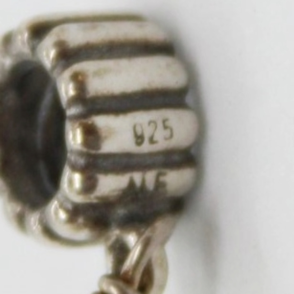 Retired Pandora 925 ALE Sterling Silver White Pearl Dangle Charm