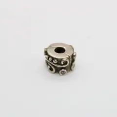 Pandora 925 Sterling Silver Pink Cubic Zirconia Swirl Clip Charm