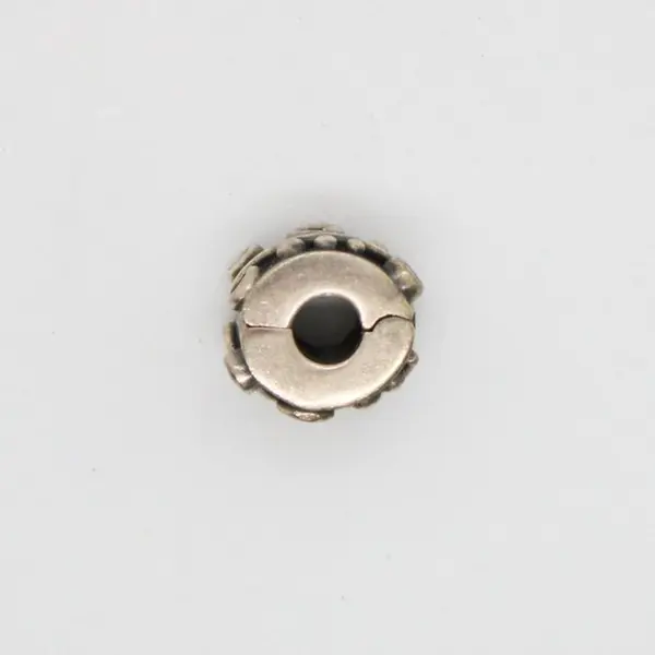 Pandora 925 Sterling Silver Pink Cubic Zirconia Swirl Clip Charm