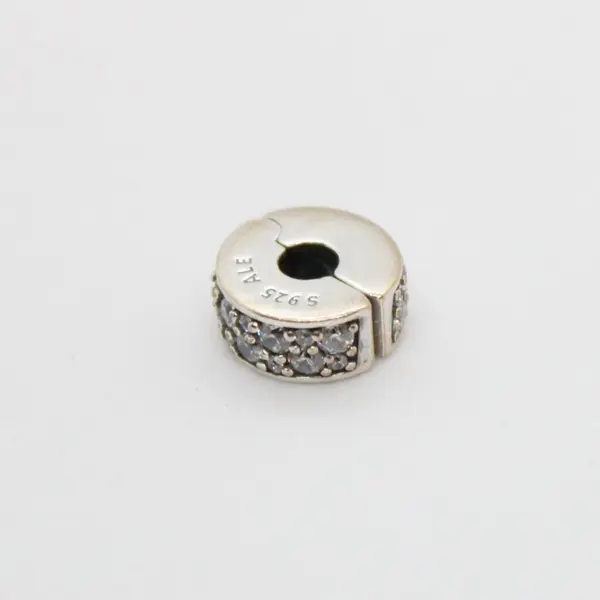 Pandora Clear Pavé Clip Charm 925 Sterling Silver CZ