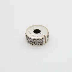 Pandora Clear Pavé Clip Charm 925 Sterling Silver CZ