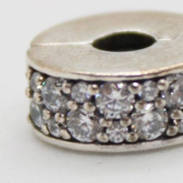 Pandora Clear Pavé Clip Charm 925 Sterling Silver CZ