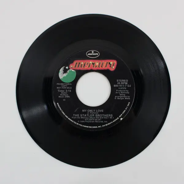 The Statler Brothers My Only Love 7" Promo DJ Vinyl Record Mercury 880 411-7 DJ