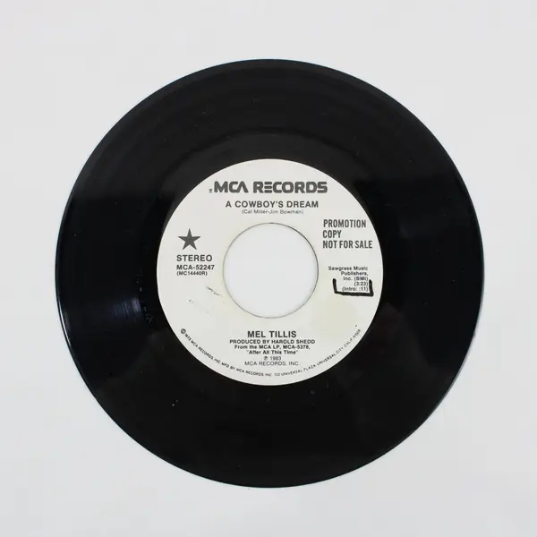 Mel Tillis A Cowboy's Dream MCA Promo 45 RPM Record
