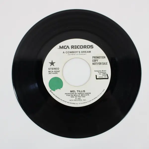 Mel Tillis A Cowboy's Dream MCA Promo 45 RPM Record