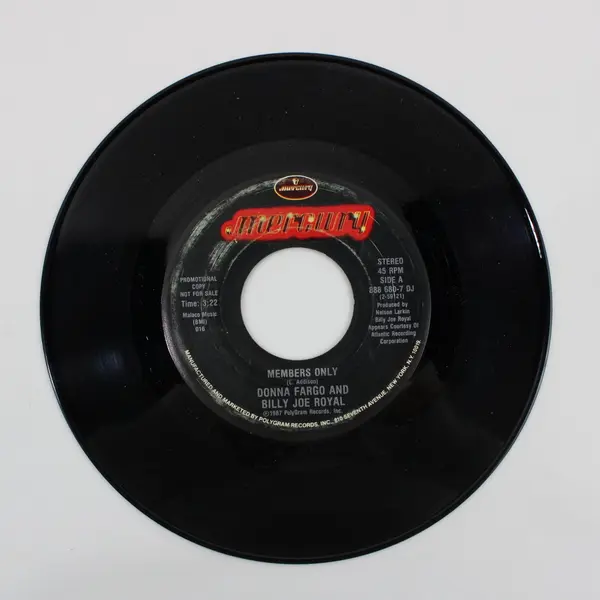 Mercury Members Only Donna Fargo Billy Joe Royal 7" Promo Vinyl 888 680-7 DJ