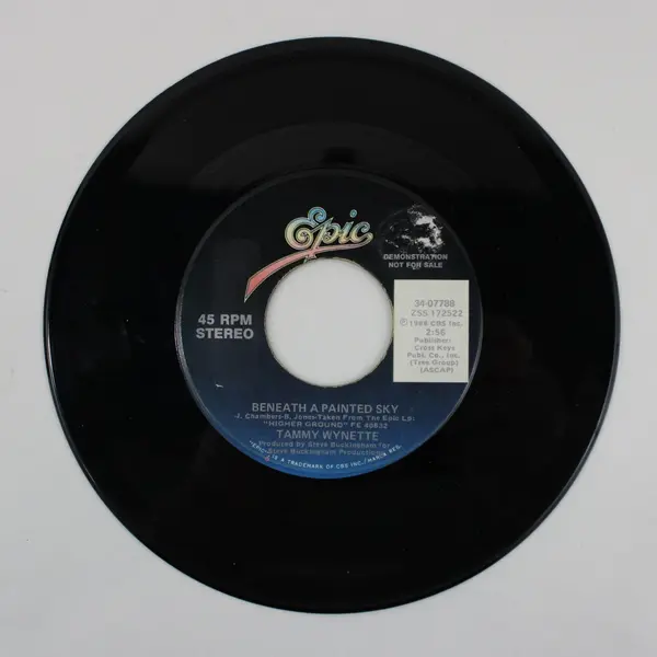 Tammy Wynette Beneath a Painted Sky  Epic 7"Vinyl Record