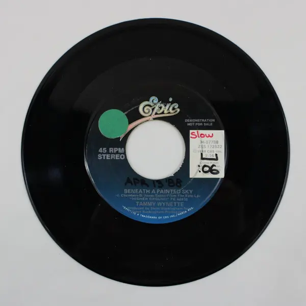 Tammy Wynette Beneath a Painted Sky  Epic 7"Vinyl Record