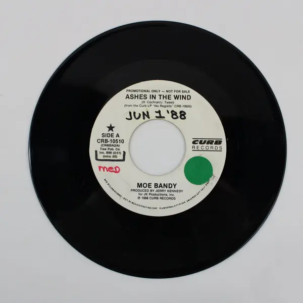 Moe Bandy Ashes in the Wind 7-Inch Vinyl Promo Not For Sale Curb CRB-10510