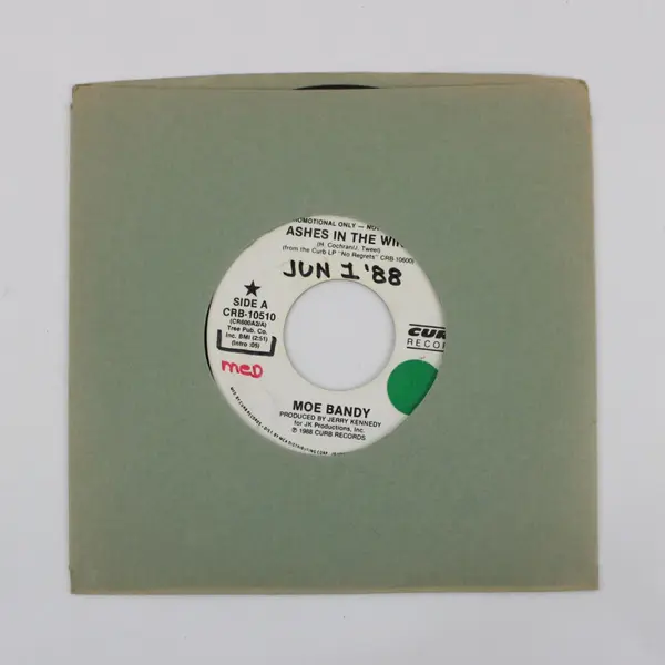 Moe Bandy Ashes in the Wind 7-Inch Vinyl Promo Not For Sale Curb CRB-10510