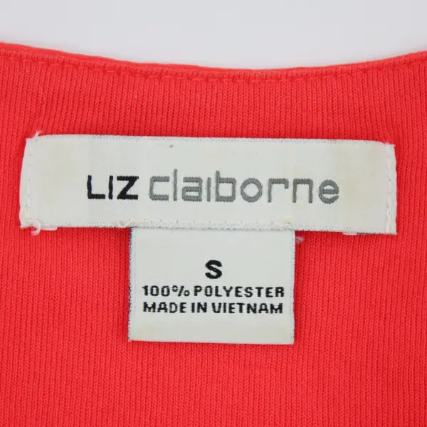 Liz Claiborne Women's Small Red V-Neck Sleeveless Top
