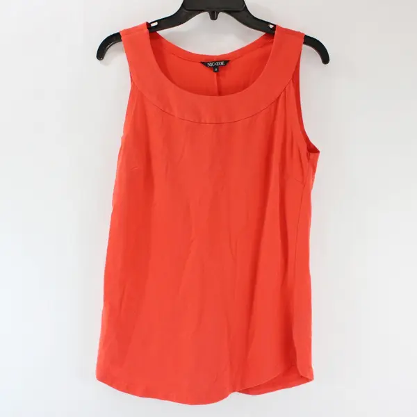NIC+ZOE Coral Orange Sleeveless Top Women's Medium