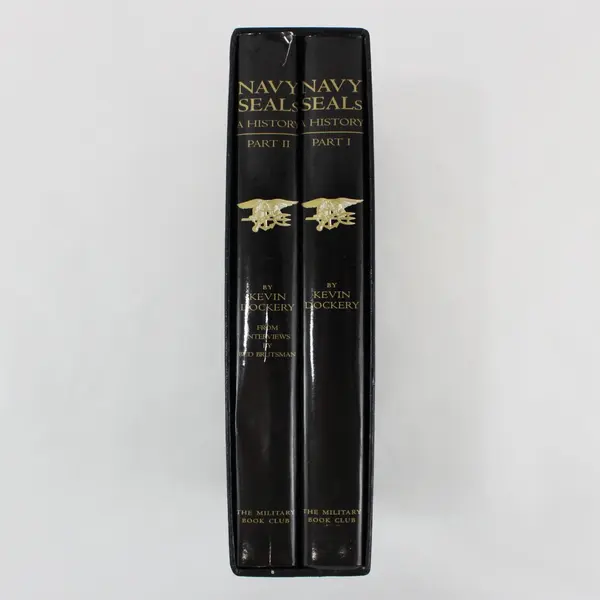 Navy SEALs A History 2 Part Box Set by Kevin Dockery 2002 Military Book Club HC 