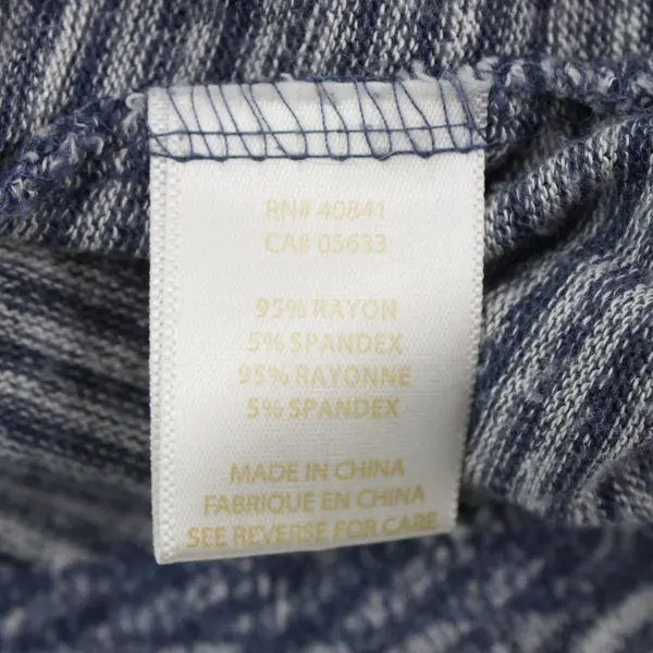 Aventura Women's XS Gray Blue Striped Open Front Cardigan Sweater