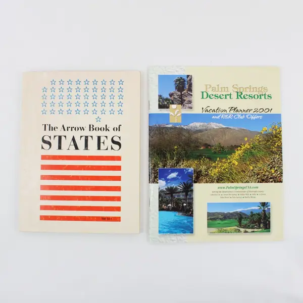 Lot of 2 Vintage Travel Books 1973 Book of States & 2001 Palm Springs Paperback 